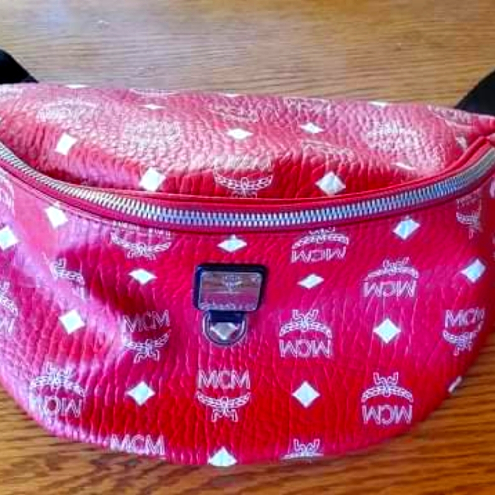 COPY - Red MCM Large Belt Bag